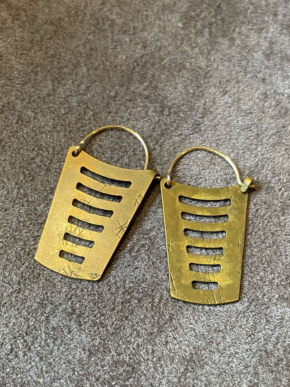 Gold-Tone Cutout Hoop Earrings